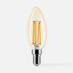 Żarówka LED barwa ciepła ORO-AMBER-E14-C35-4W-WW