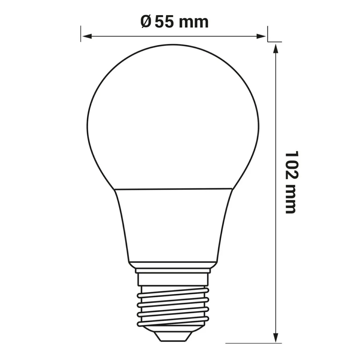 Żarówka LED barwa zimna ORO-ATOS-E27-A55-5W-CW