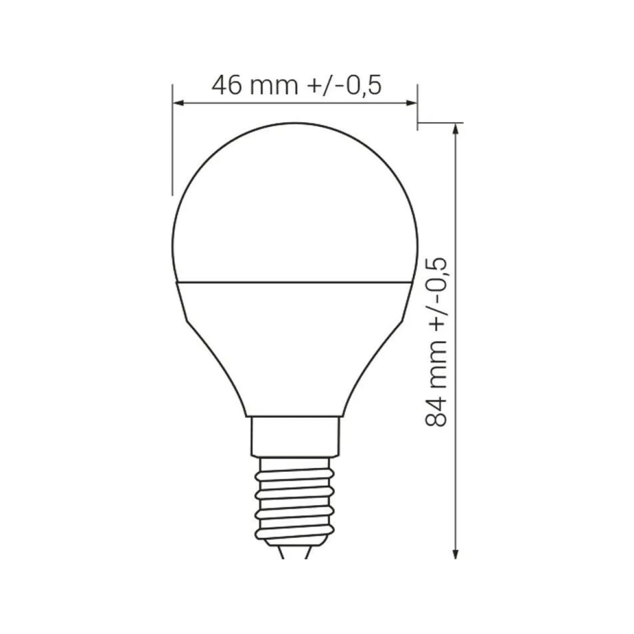 Żarówka LED E14 8W barwa ciepła ORO-E14-G45-TOTO-8W-WW
