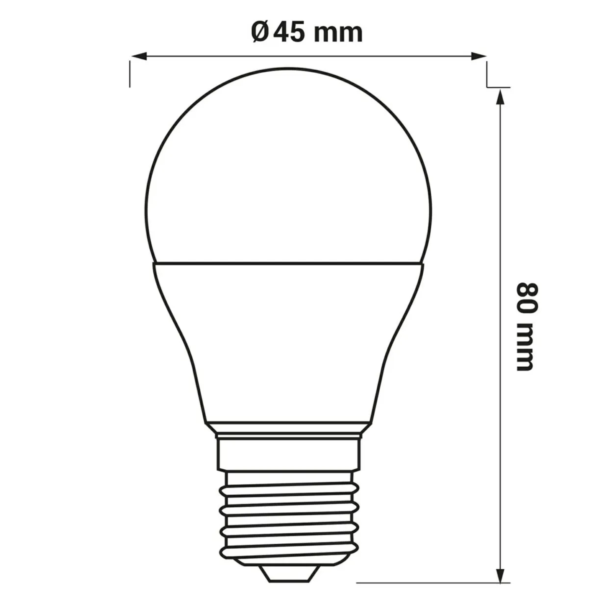 Żarówka LED E27 8W barwa ciepła ORO-E27-G45-TOTO-8W-WW