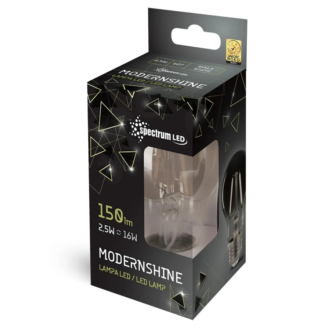 Żarówka LED E27 2,5W barwa neutralna GLS COG MODERNSHINE SPECTRUM