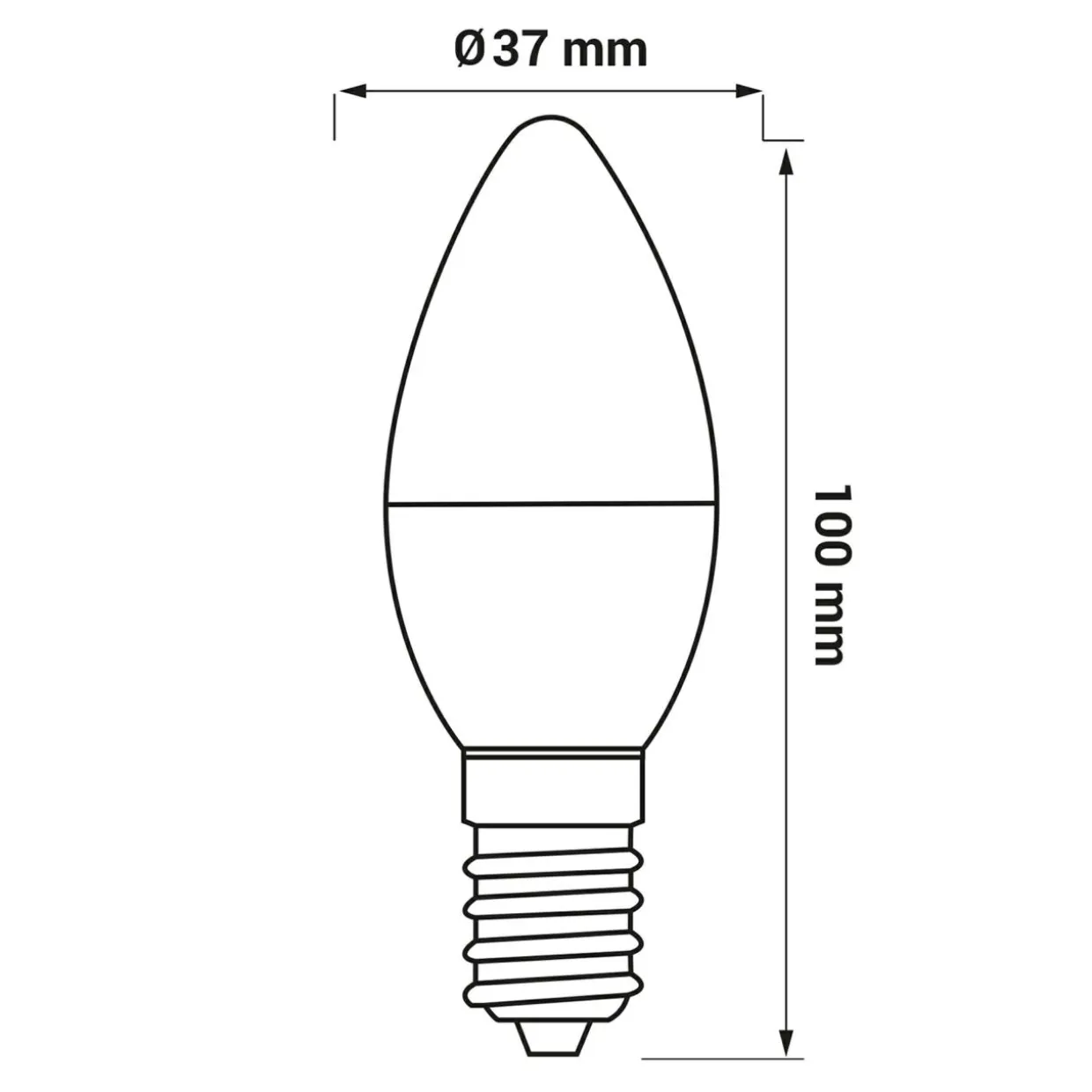 Żarówka LED E14 5W barwa neutralna ORO-E14-C37-TOTO-5W