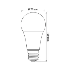 Żarówka LED E27 19W barwa neutralna ORO-ATOS-E27-A70-19W-DW