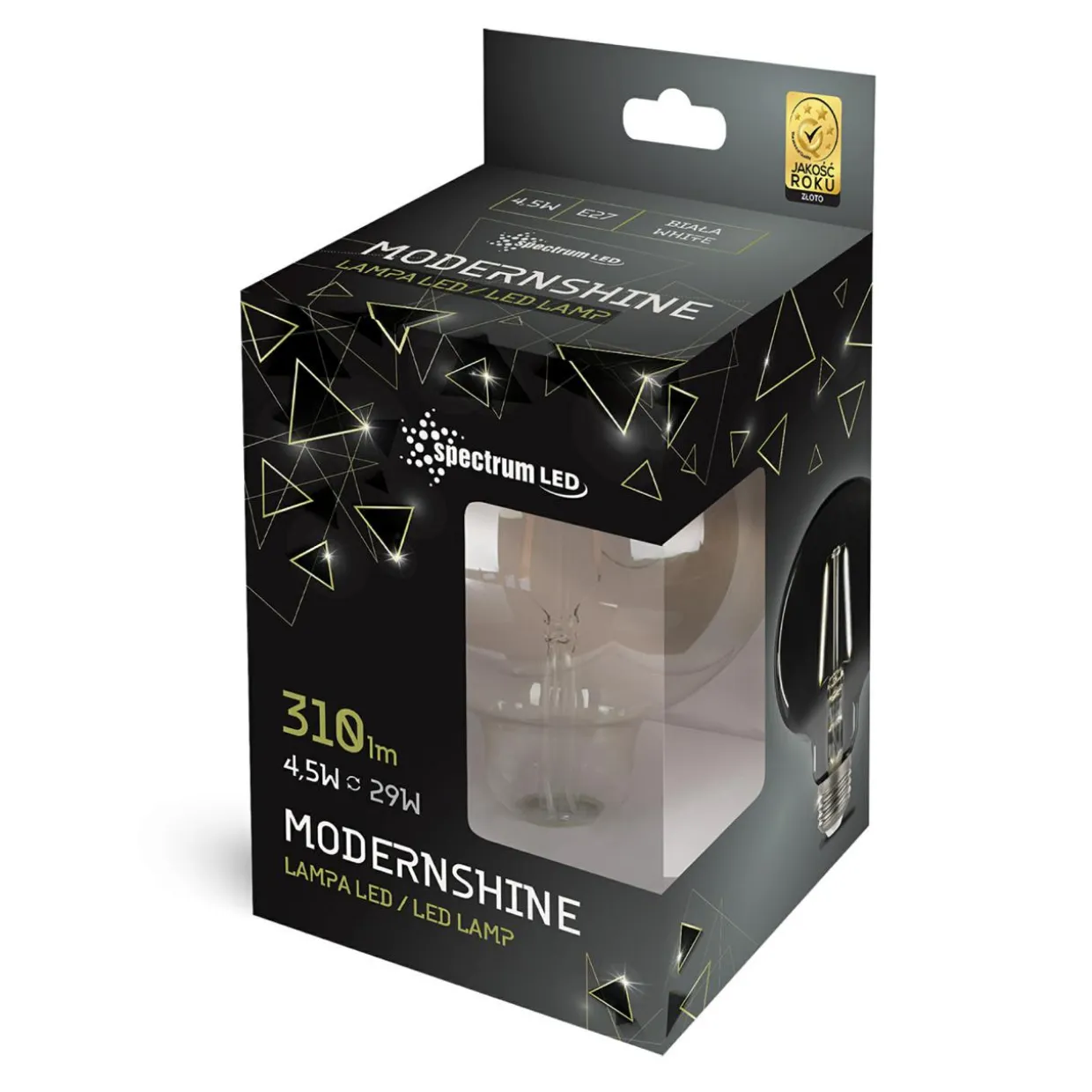 Żarówka LED E27 4,5W barwa neutralna GLOB G95 COG MODERNSHINE SPECTRUM