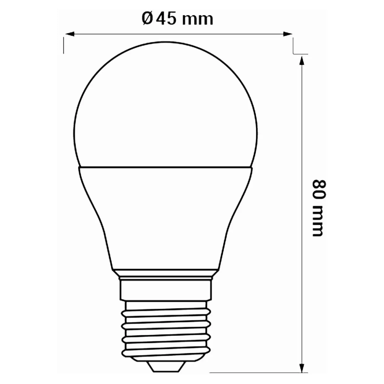 Żarówka LED E27 5W barwa neutralna ORO-E27-G45-TOTO-5W-DW