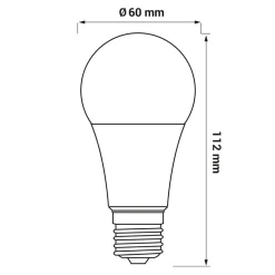 Żarówka LED E27 12W barwa neutralna ORO-ATOS-E27-A60-12W-DW