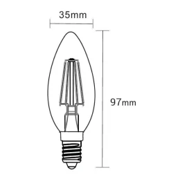 Żarówka LED E14 4W barwa neutralna ORO-E14-C35-FL-CLARO-4W