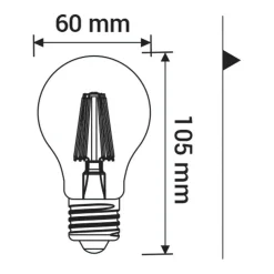 Żarówka LED E27 7W barwa neutralna ORO-E27-FL-CLARO-7W-DW