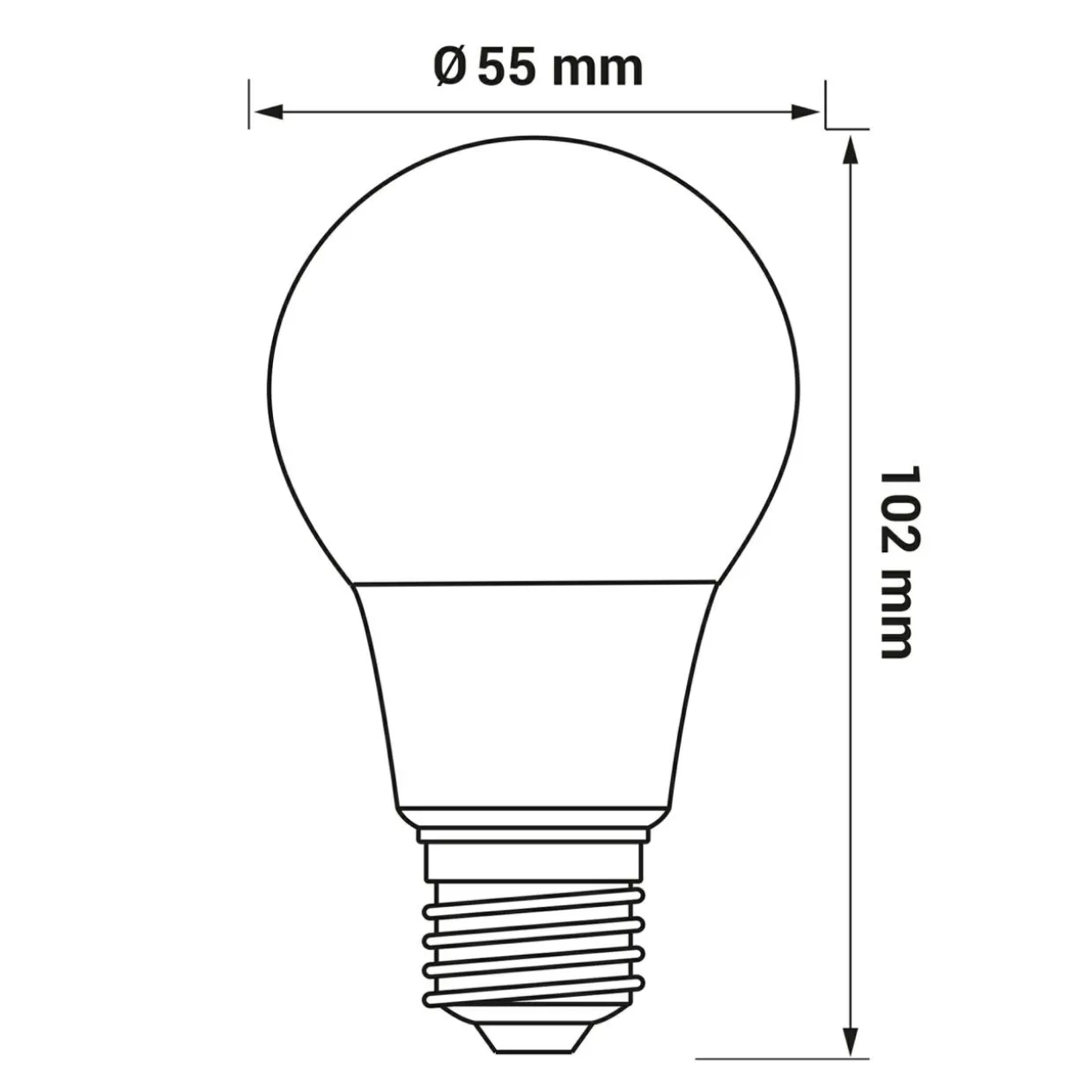 Żarówka LED E27 5W barwa neutralna ORO-ATOS-E27-A55-5W-DW