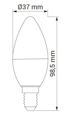 Żarówka LED E14 5W barwa zimna ORO-E14-C37-TOTO-5W-CW