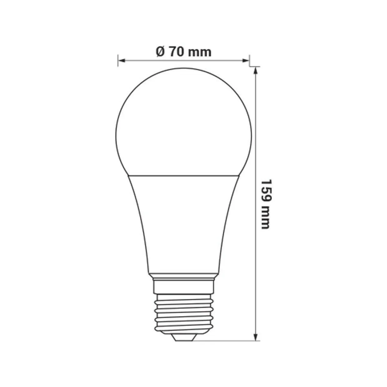 Żarówka LED E27 19W barwa zimna ORO-ATOS-E27-A70-19W-CW
