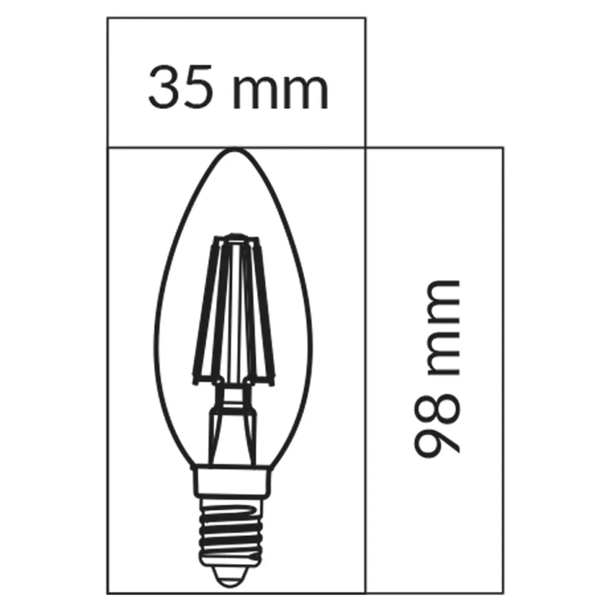 Żarówka LED E14 6W ORO-E14-C35-FL-CLARO-6W-DW barwa neutralna