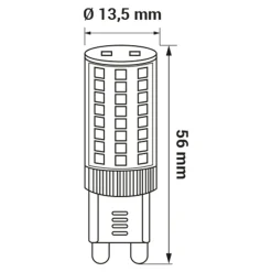 Żarówka LED G9 4,8W barwa zimna ORO-G9-PETIT-4,8W-CW