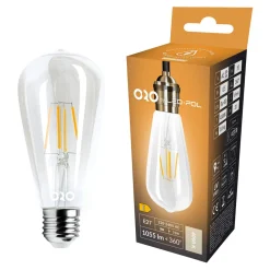 Żarówka ozdobna retro LED E27 8W barwa neutralna ORO-E27-ST64-FL-CLARO-8W-DW