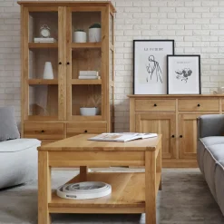 Ława lite drewno dąb naturalny STELLA
