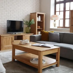 Ława lite drewno dąb naturalny STELLA