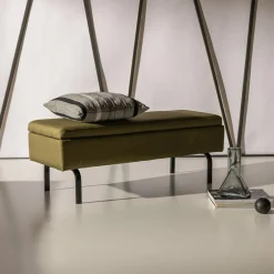 Ławka ze schowkiem zielona KUSHY