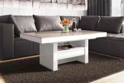 Ławostół z szufladą AVERSA LUX połysk cappucino / biały