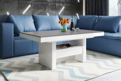 Ławostół z szufladą AVERSA LUX MAT szary / biały