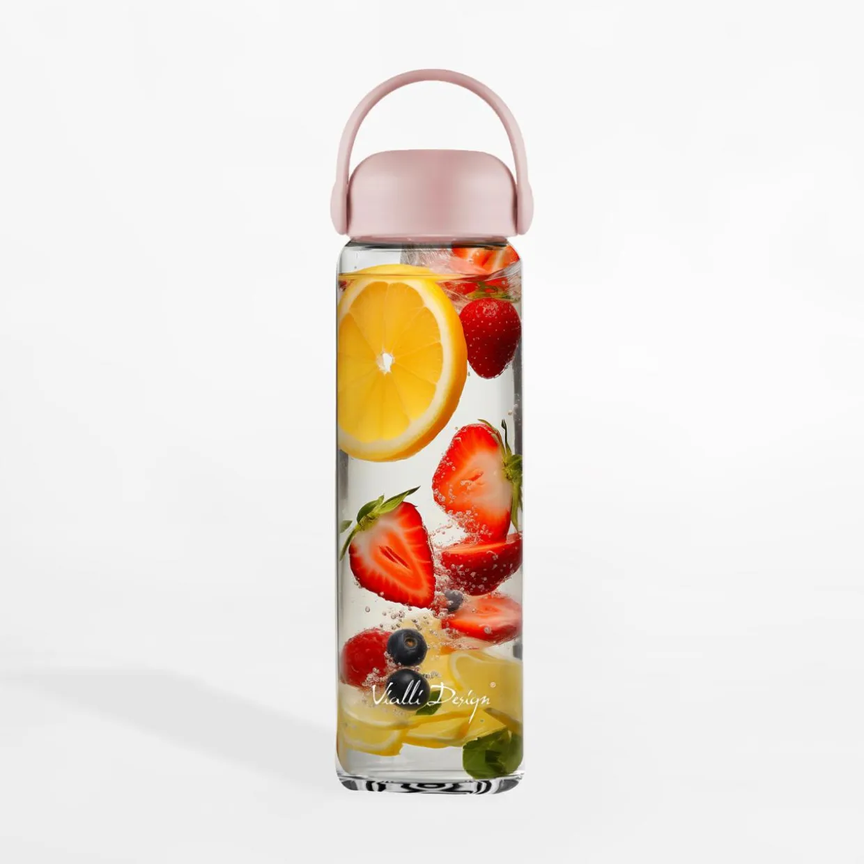 Butelka na wodę różowa FUORI 540 ml