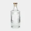 Butelka szklana ryflowana z korkiem 500 ml