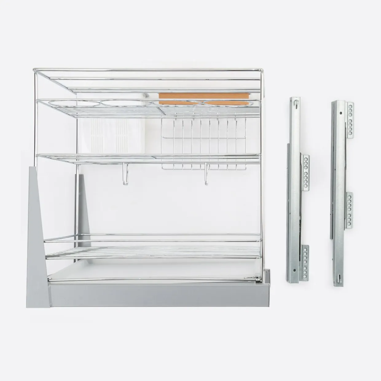 Cargo podblatowe do szafki 30 cm, front wysuwny, chrom
