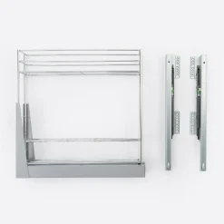 Cargo podblatowe do szafki 15 cm, front wysuwny, chrom