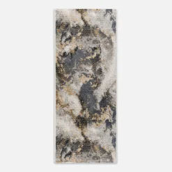 Chodnik szaro-niebieski MARMUR NORWAY 67x160 cm