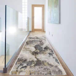 Chodnik szaro-niebieski MARMUR NORWAY 67x160 cm