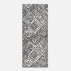 Chodnik szary w kwadraty NORWAY 80x200 cm