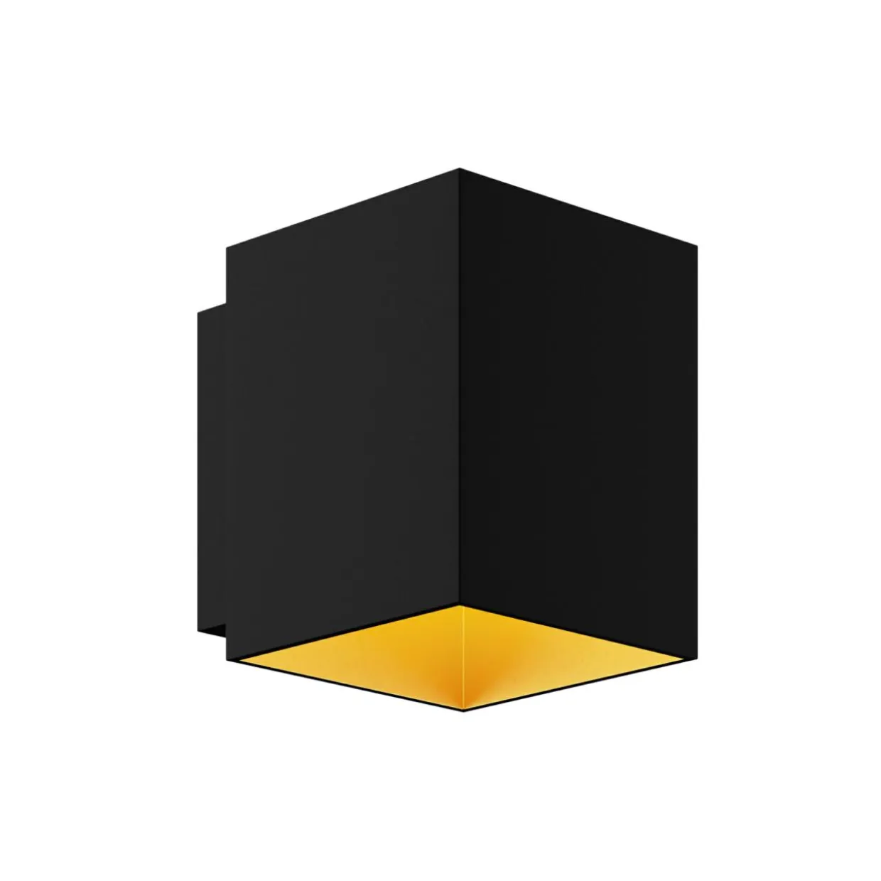 Czarny minimalistyczny kinkiet SOLA WL SQUARE