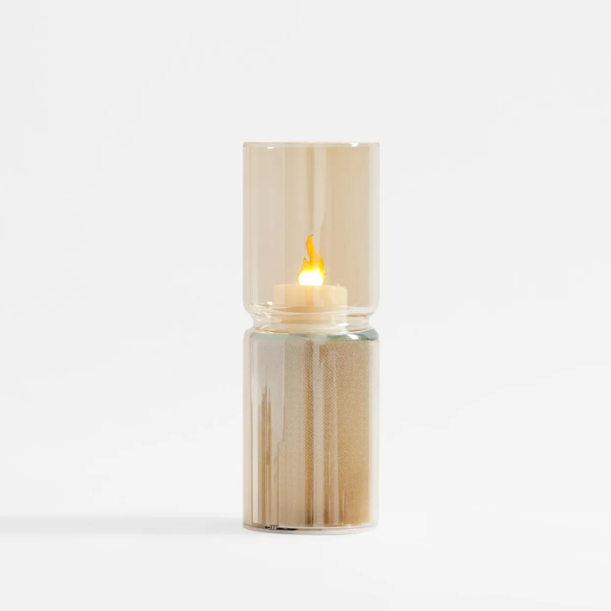 Dekoracja LED amber ŚWIECZKA 18,3 cm