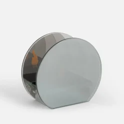 Dekoracja LED przydymione szkło KOMINEK 9x5x11 cm