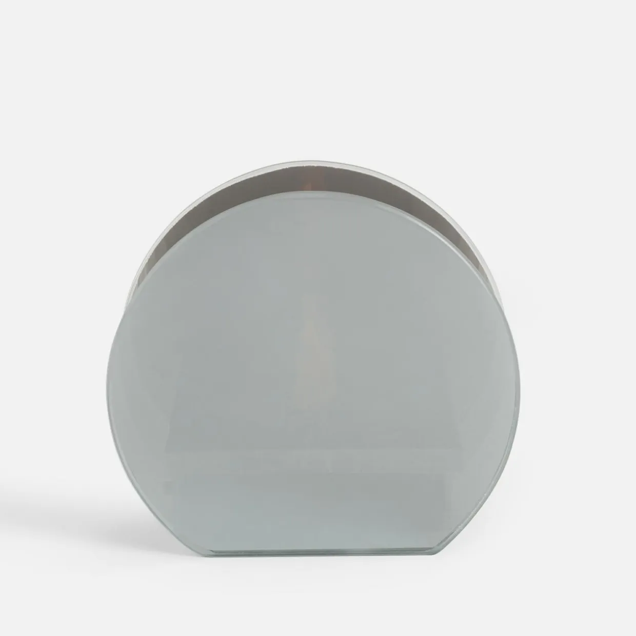 Dekoracja LED przydymione szkło KOMINEK 9x5x11 cm