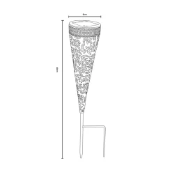 Dekoracja zewnętrzna solarna LED IP44 40 cm