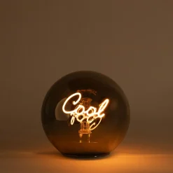 Dekoracyjna LED szklana kula z napisem COOL