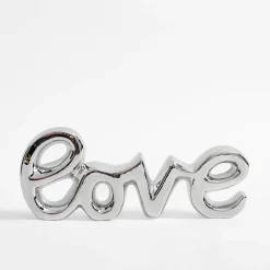Dekoracyjny napis srebrny LOVE 29x11,4 cm