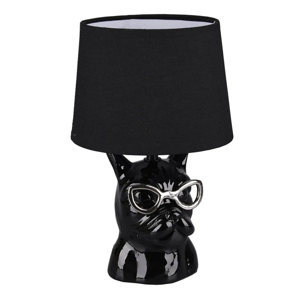 Designerska lampa stołowa ceramiczna czarna DOSY