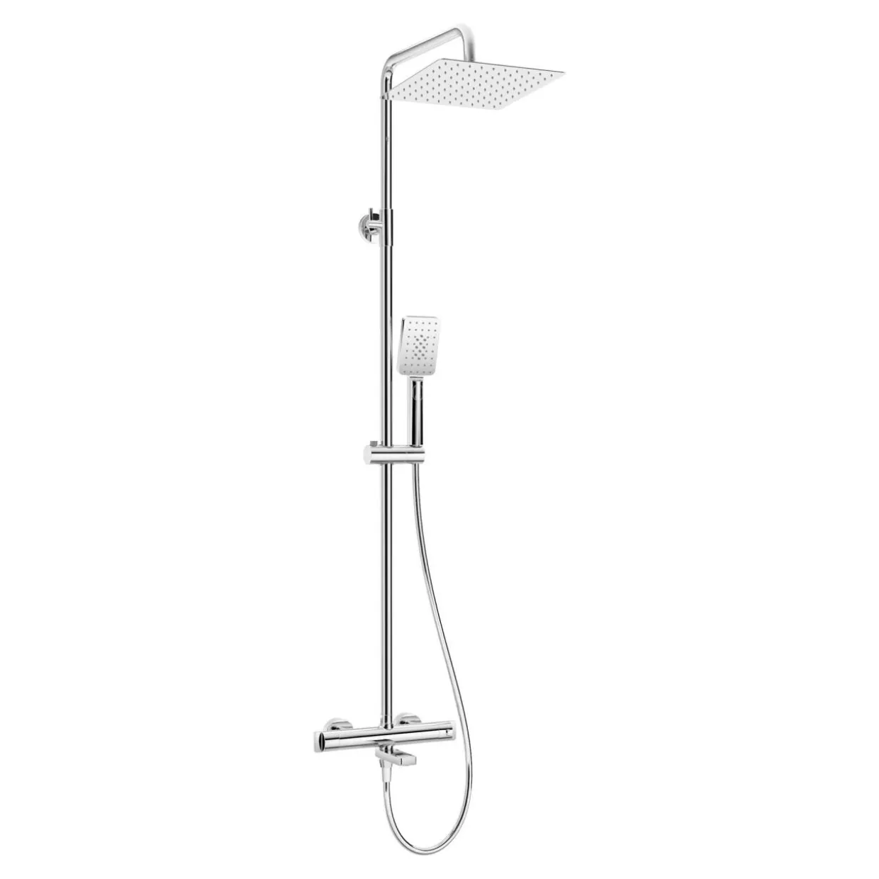 Deszczownica z baterią wannową termostatyczną chrom ALPINIA