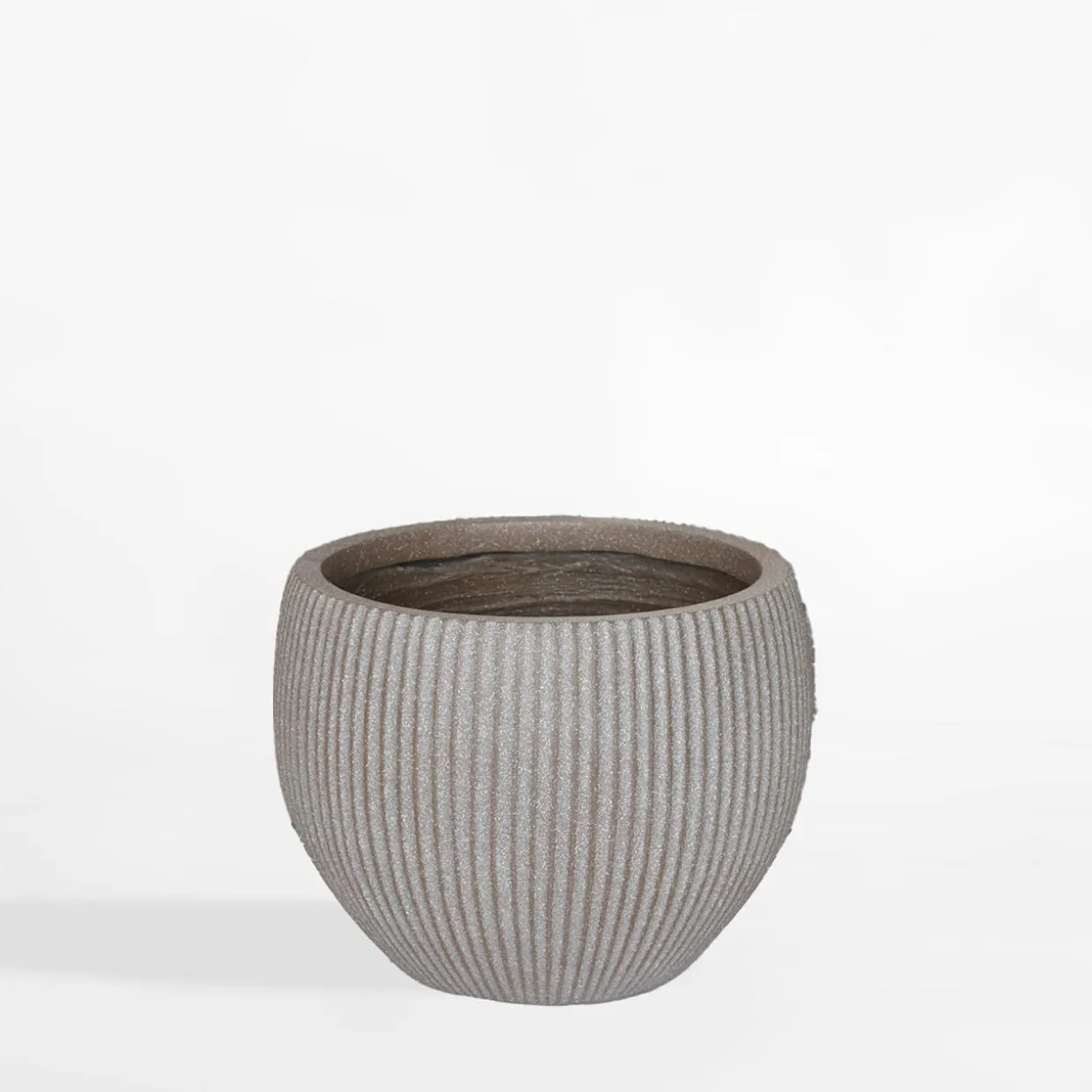Donica ogrodowa okrągła taupe 22 cm