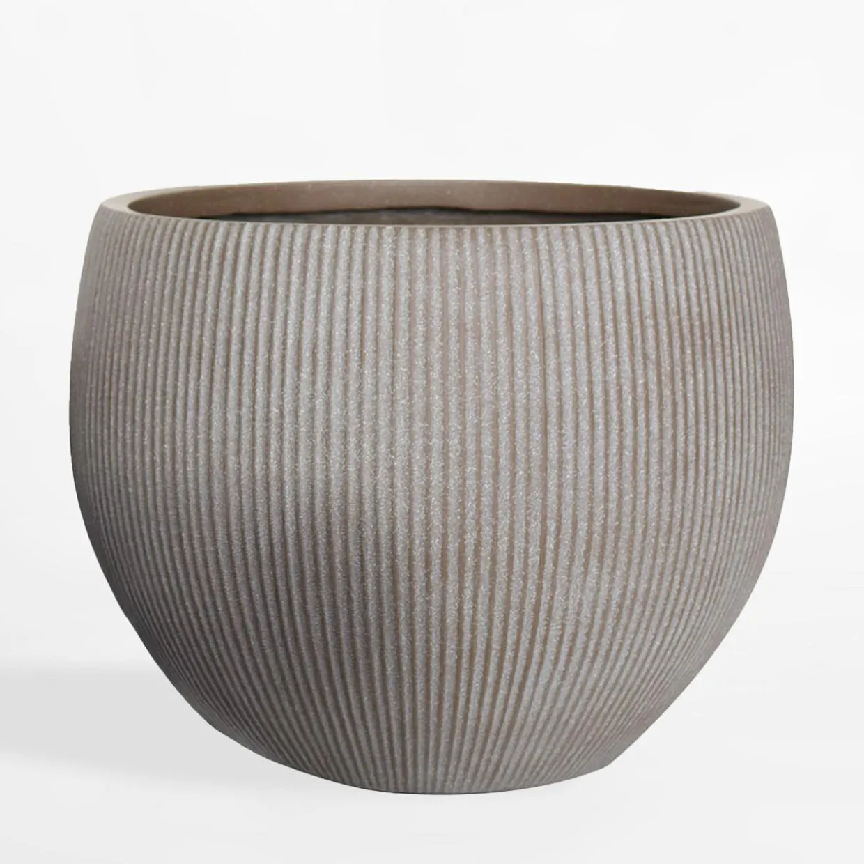 Donica ogrodowa okrągła taupe 38 cm