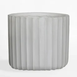 Donica ryflowana 42x42x37,5 cm biała