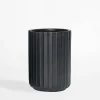 Donica ryflowana 30x30x41 cm czarna