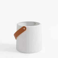 Doniczka z uchwytem biała 15 cm