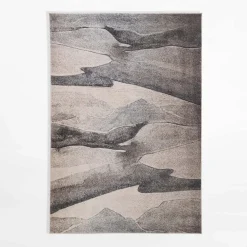 Dywan abstrakcyjny KERY, beżowo-szary, 160x230 cm