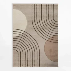 Dywan art déco łuki ciemnobeżowy MILLEY 200x290 cm