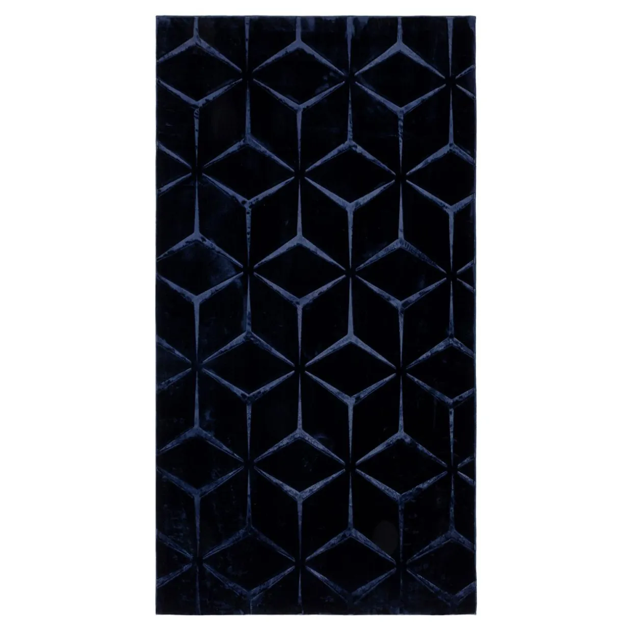 Dywan do przedpokoju geometryczny granatowy TULSA 80x150 cm