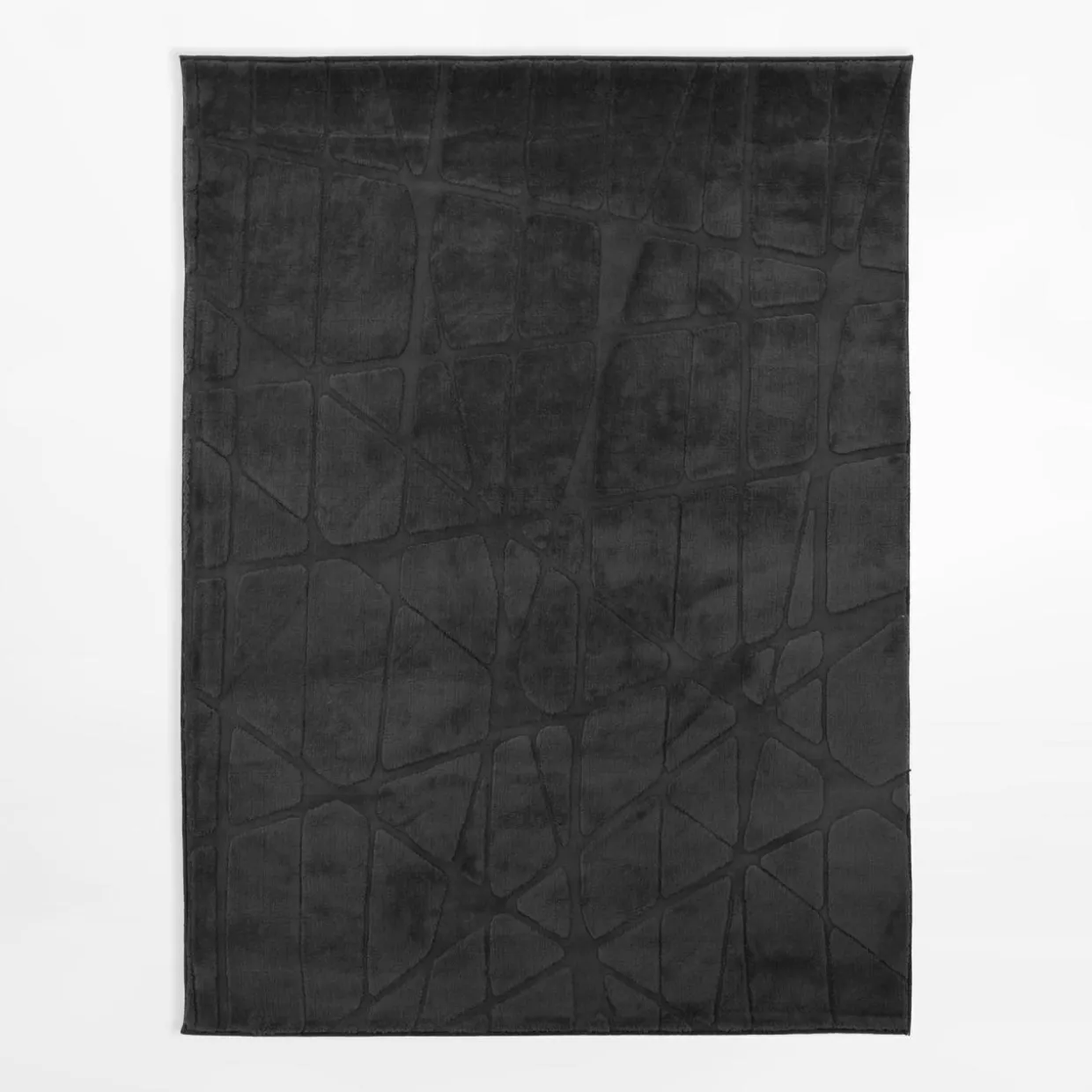 Dywan geometryczny ACTION, czarny, 120x160 cm