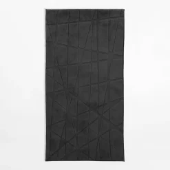 Dywan geometryczny ACTION, czarny, 80x150 cm
