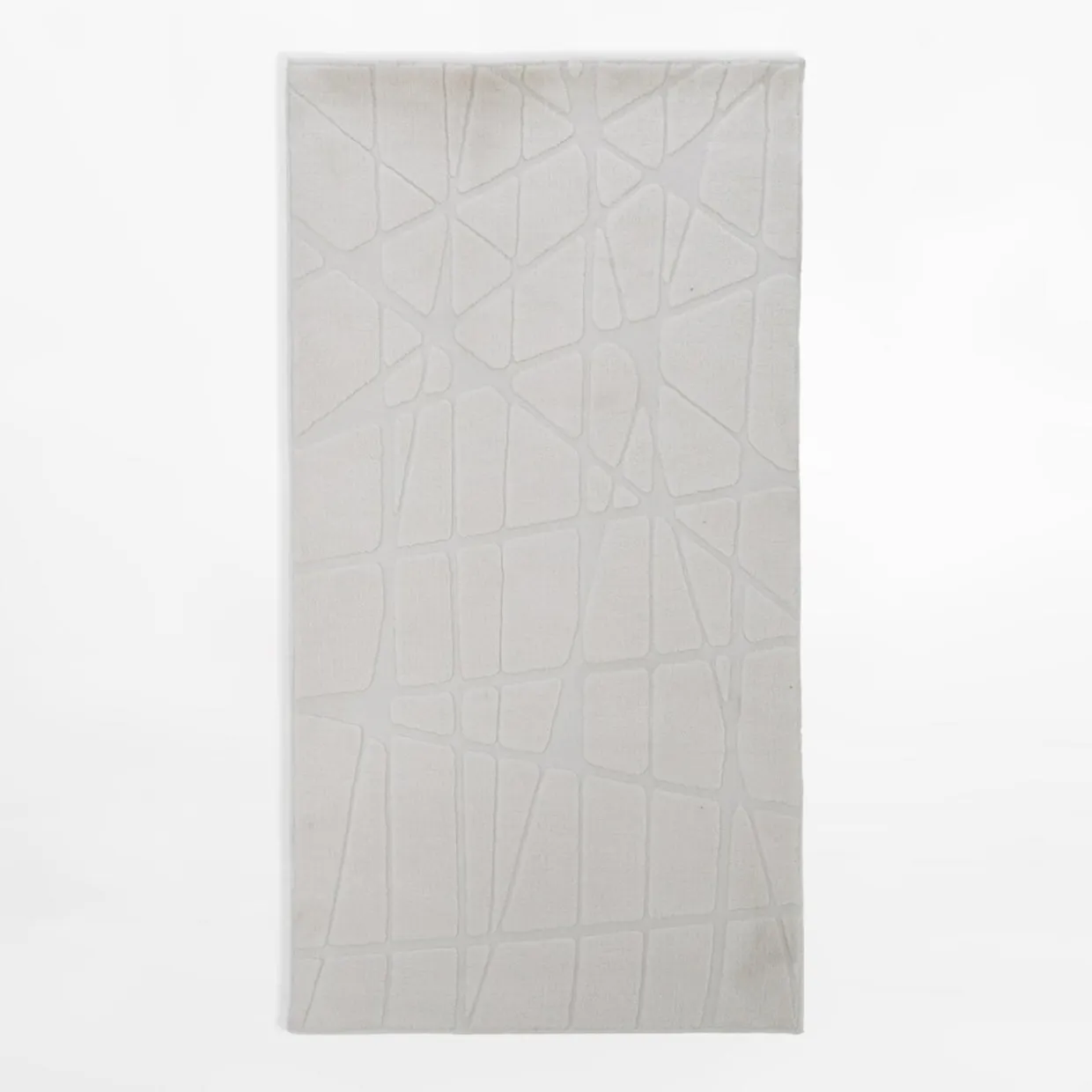Dywan geometryczny ACTION, kremowy, 80x150 cm